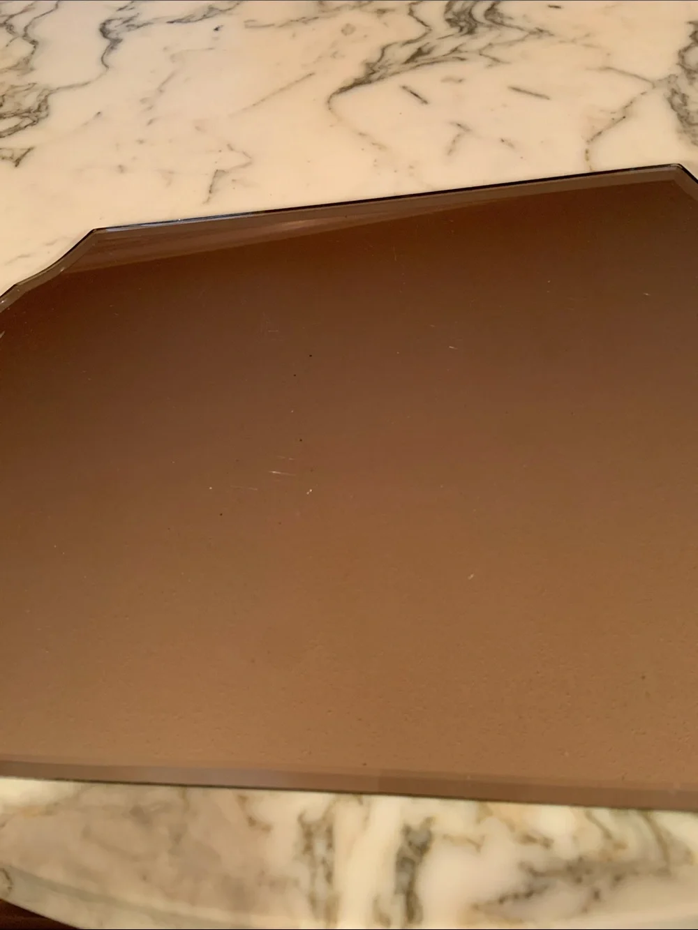 Vintage Etched Dresser Mirror Vanity Tray